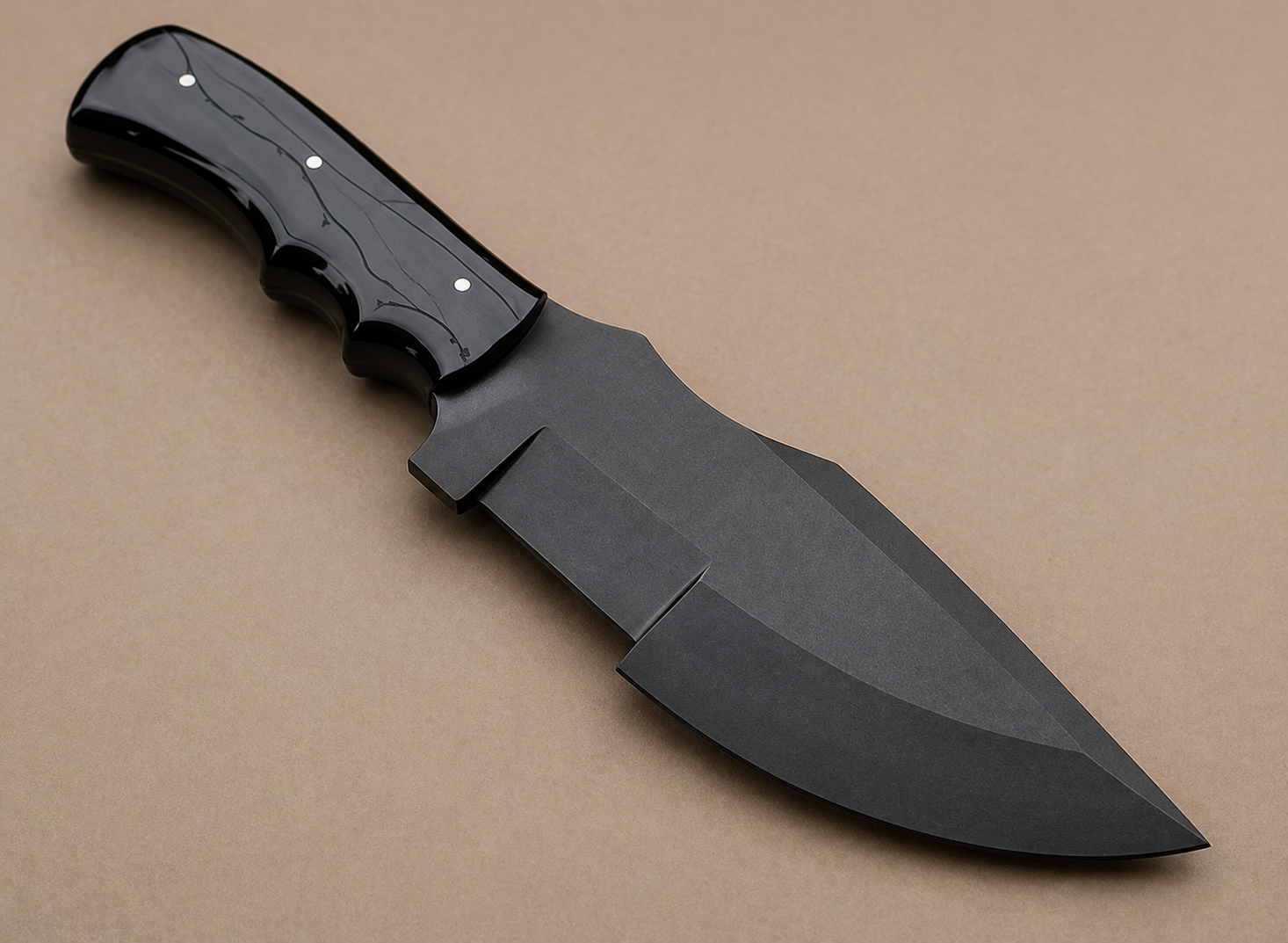 Powdercoated Tracker Knife — 11” view 2